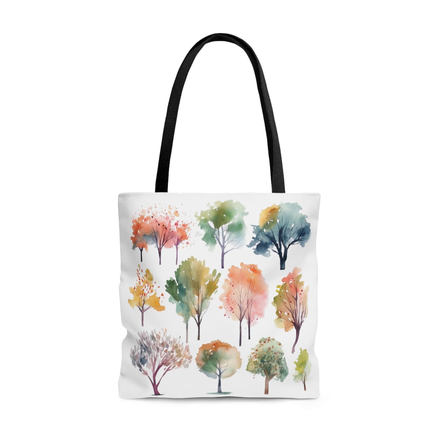 Watercolor Fall Trees Tote Bag