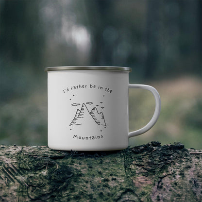 I'd Rather Be In The Mountains Enamel Camping Mug