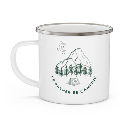 I'd rather be Camping Enamel Camping Mug - Wander Trails