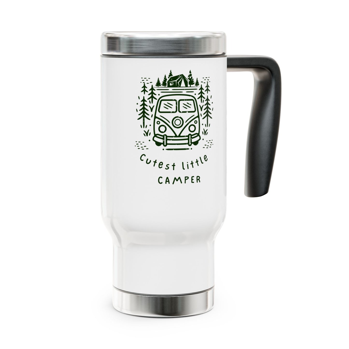 Cutest Little Camper Stainless Steel Travel Mug with Handle, 14oz