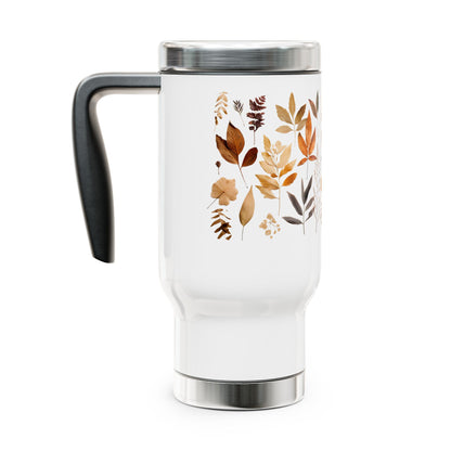 Autumn Ready Stainless Steel Travel Mug with Handle, 14oz