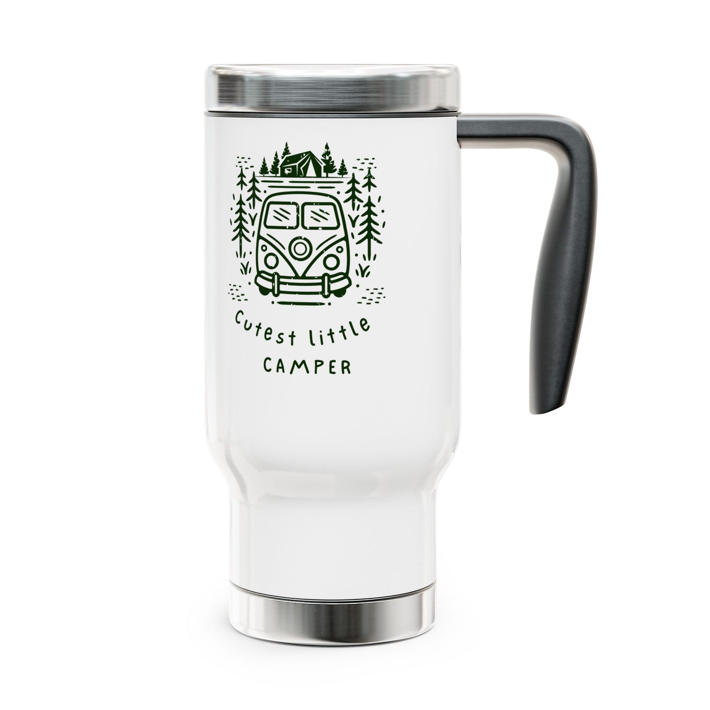 Cutest Little Camper Stainless Steel Travel Mug with Handle, 14oz