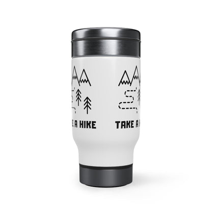 Take a Hike Stainless Steel Travel Mug with Handle
