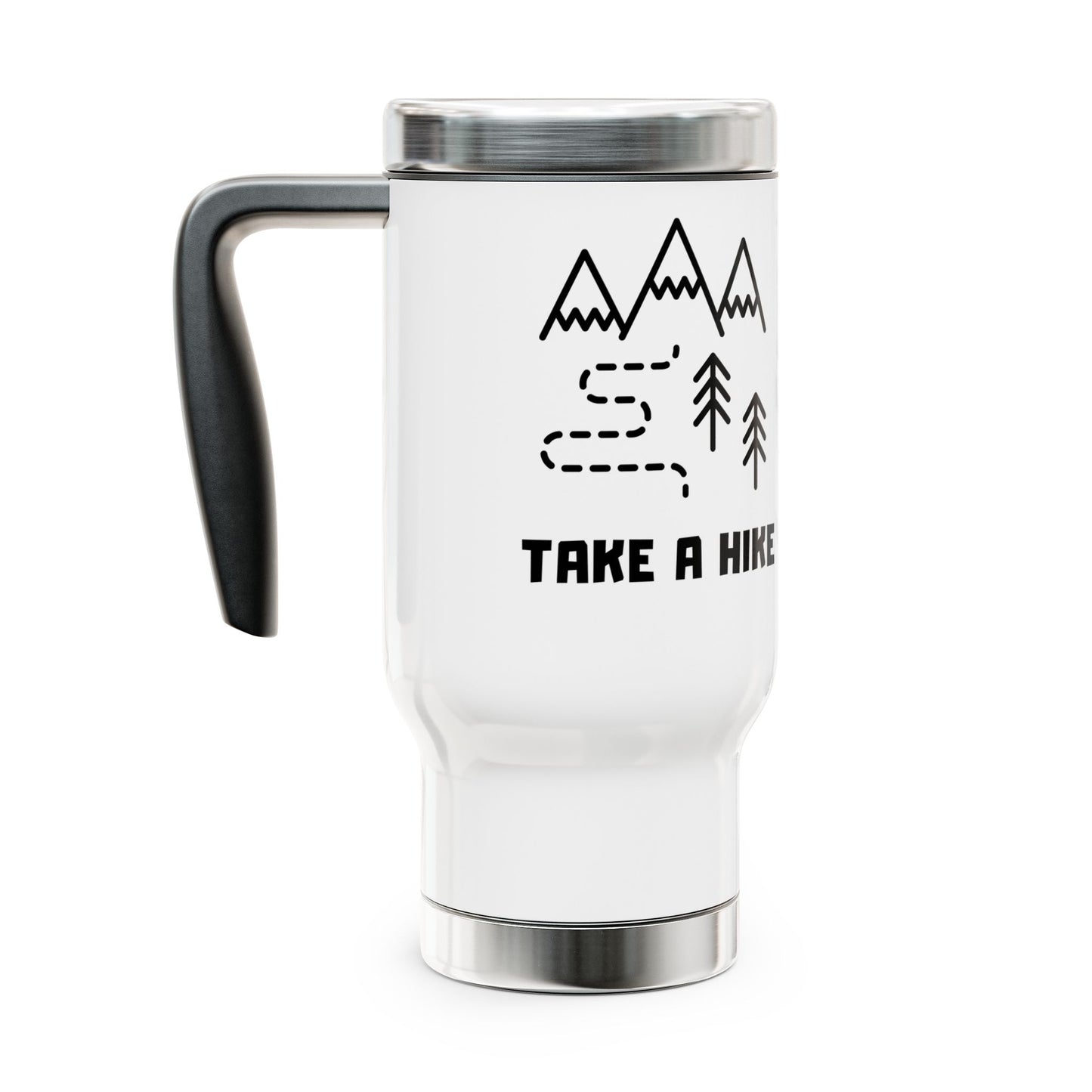 Take a Hike Stainless Steel Travel Mug with Handle, 14oz