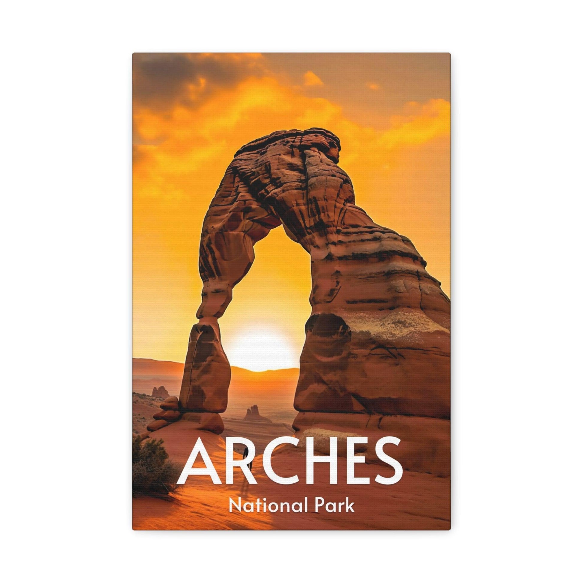 Arches National Park Canvas, Delicate Arch at sunset