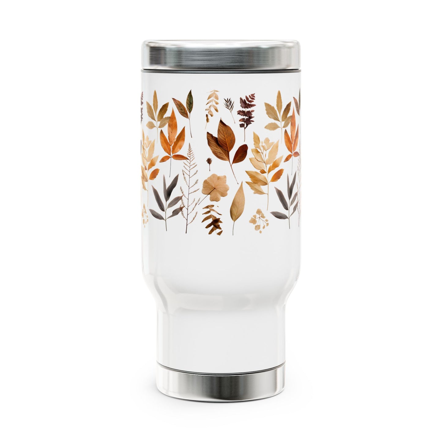 Autumn Ready Stainless Steel Travel Mug with Handle, 14oz