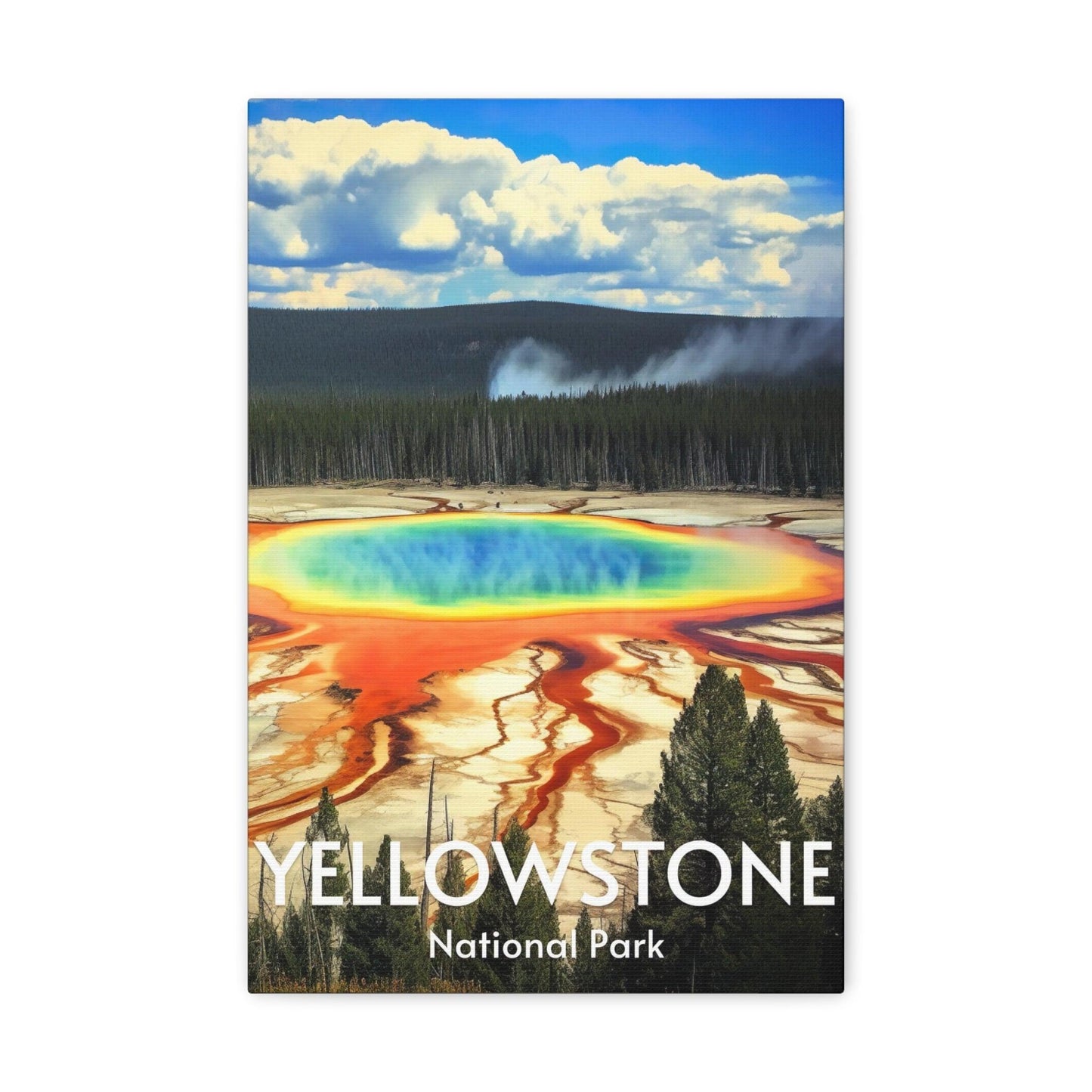 Yellowstone Print, Grand prismatic spring overlook