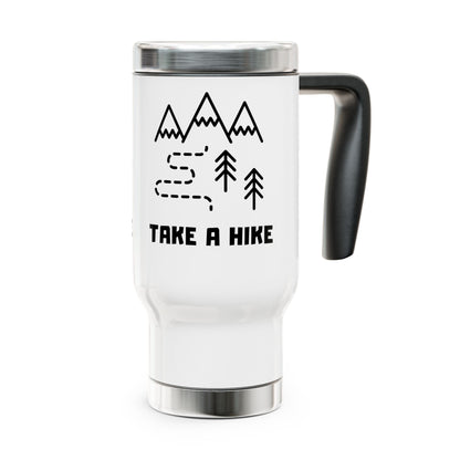 Take a Hike Stainless Steel Travel Mug with Handle, 14oz