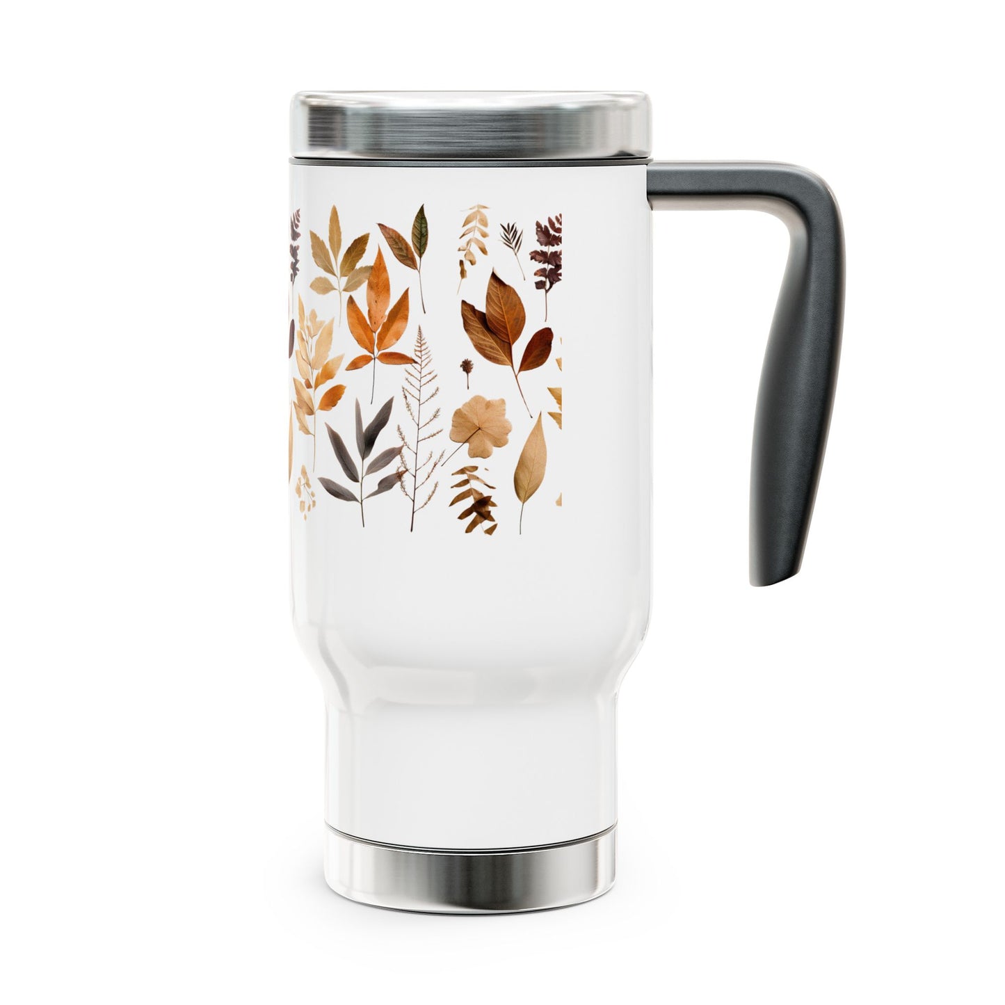 Autumn Ready Stainless Steel Travel Mug with Handle, 14oz