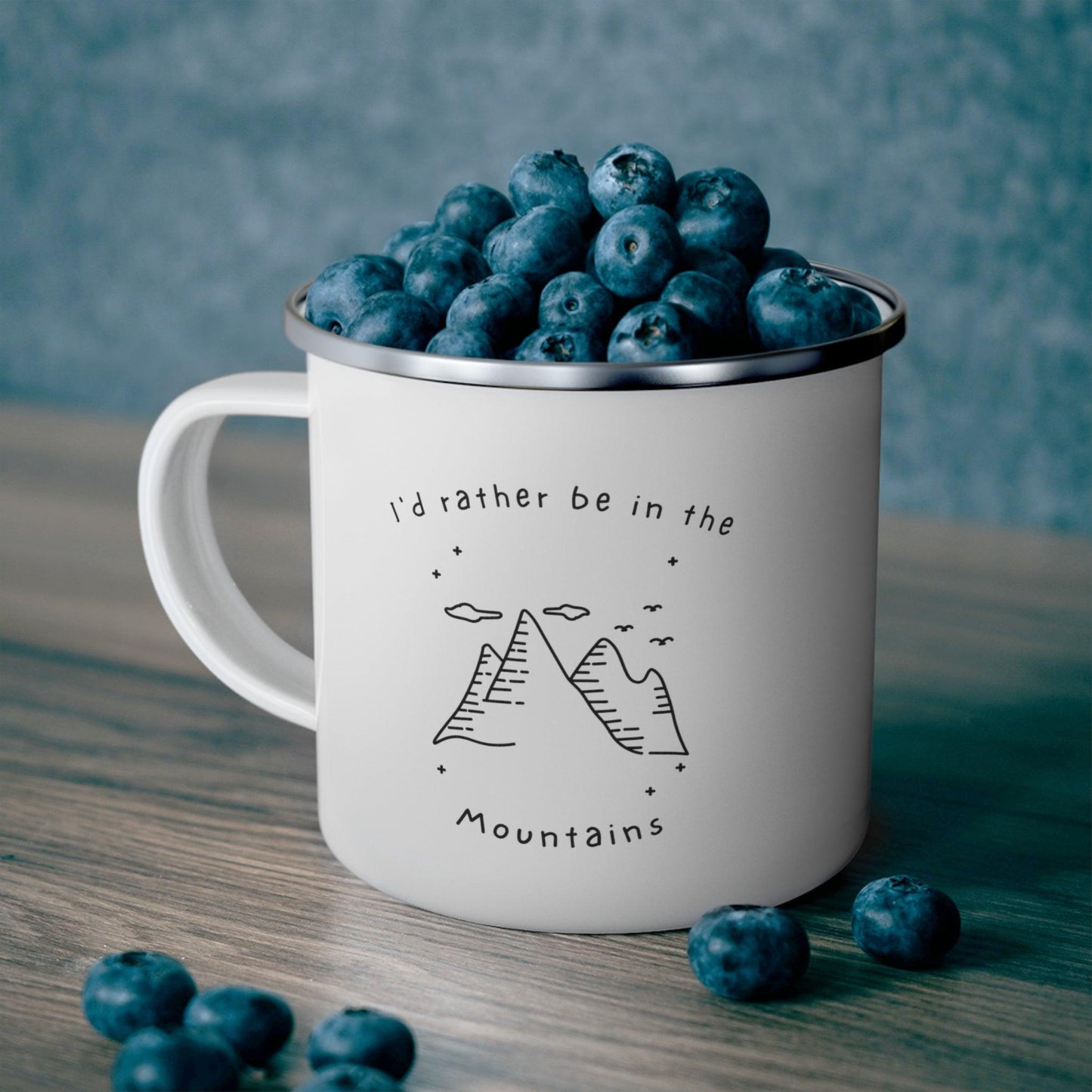 I'd Rather Be In The Mountains Enamel Camping Mug