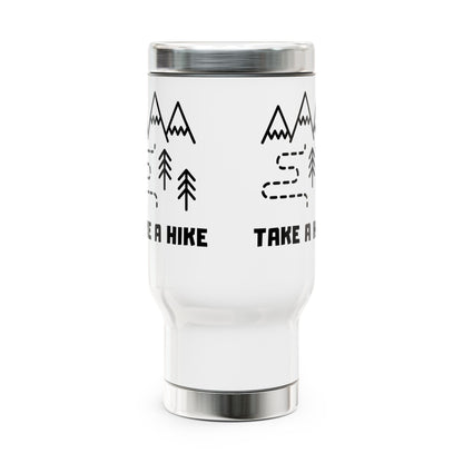 Take a Hike Stainless Steel Travel Mug with Handle, 14oz