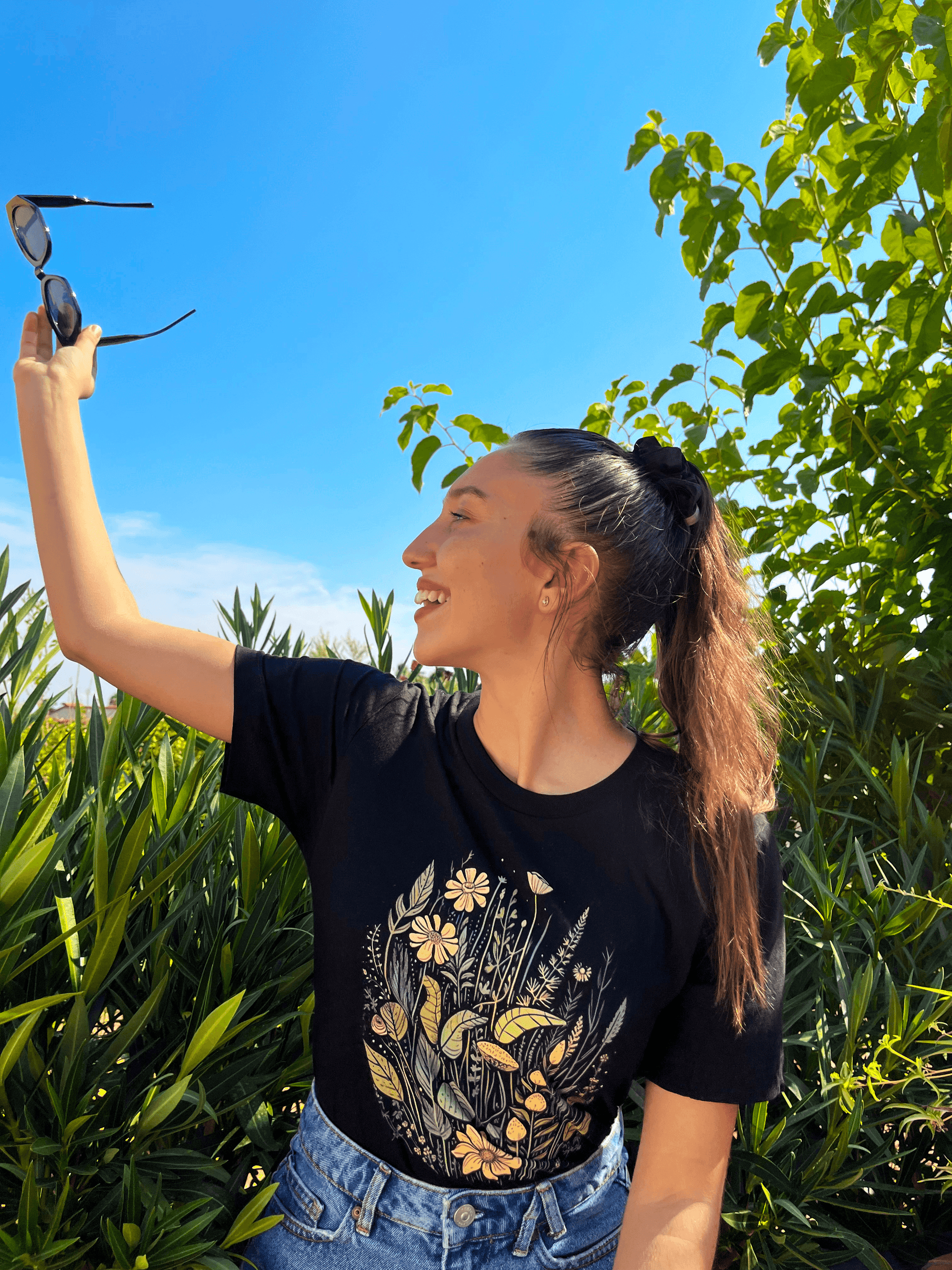 Yellow Wildflowers Retro Unisex T-shirt