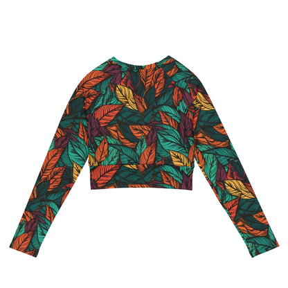 Fall vibes Recycled long-sleeve crop top - Wander Trails