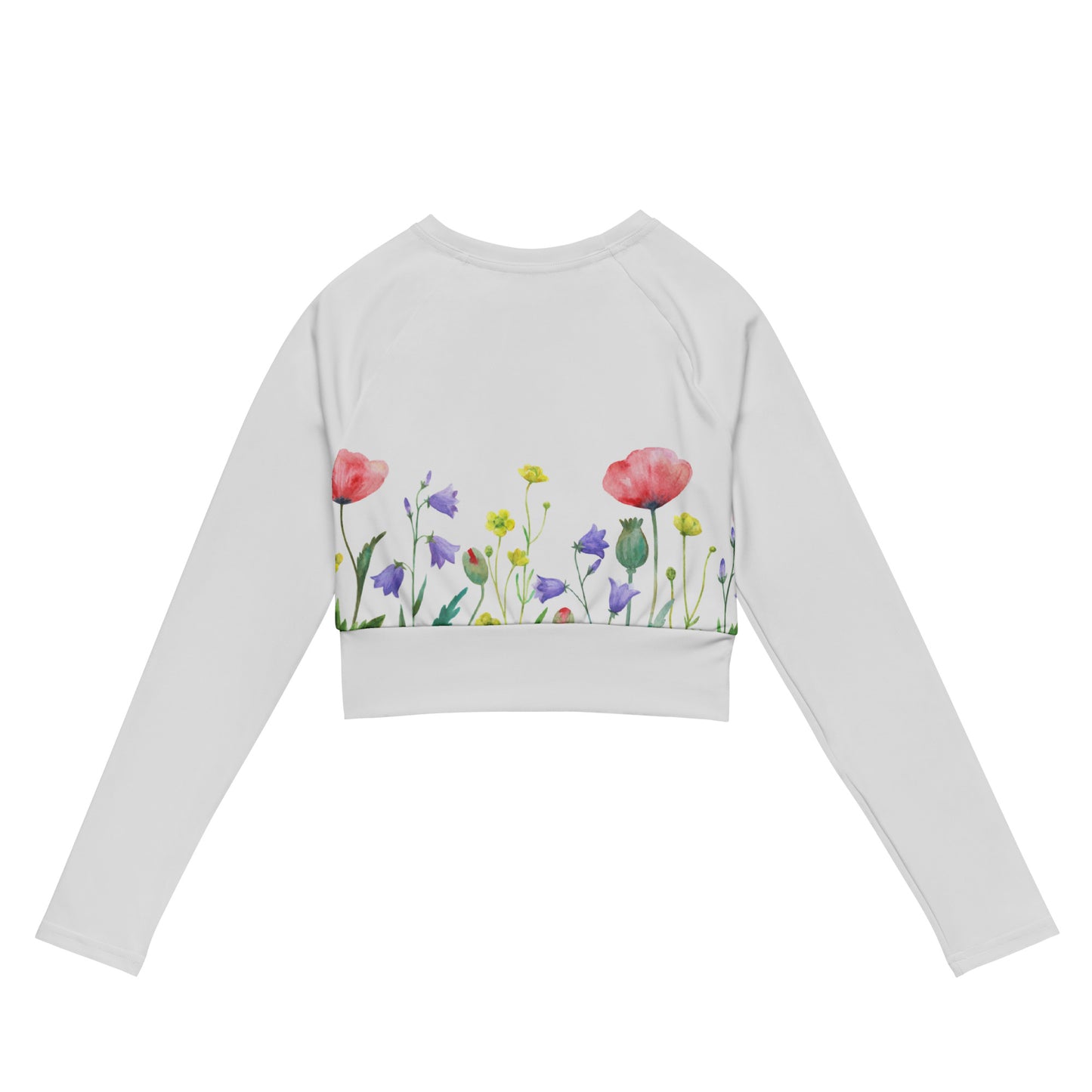 Blissful Blossoms Floral Long-Sleeve Crop Top