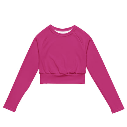 Pink long sleeve crop top