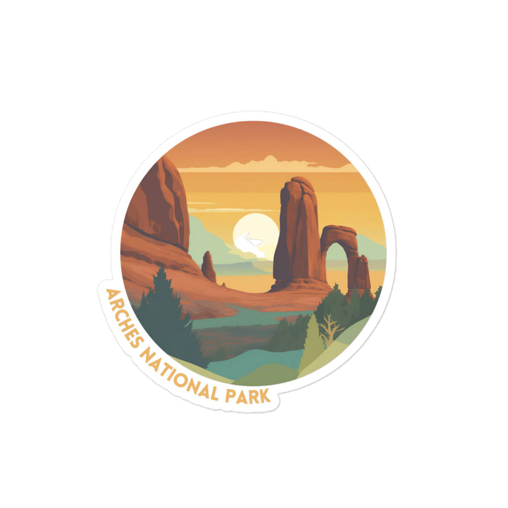 Arches National Park sticker - Wander Trails