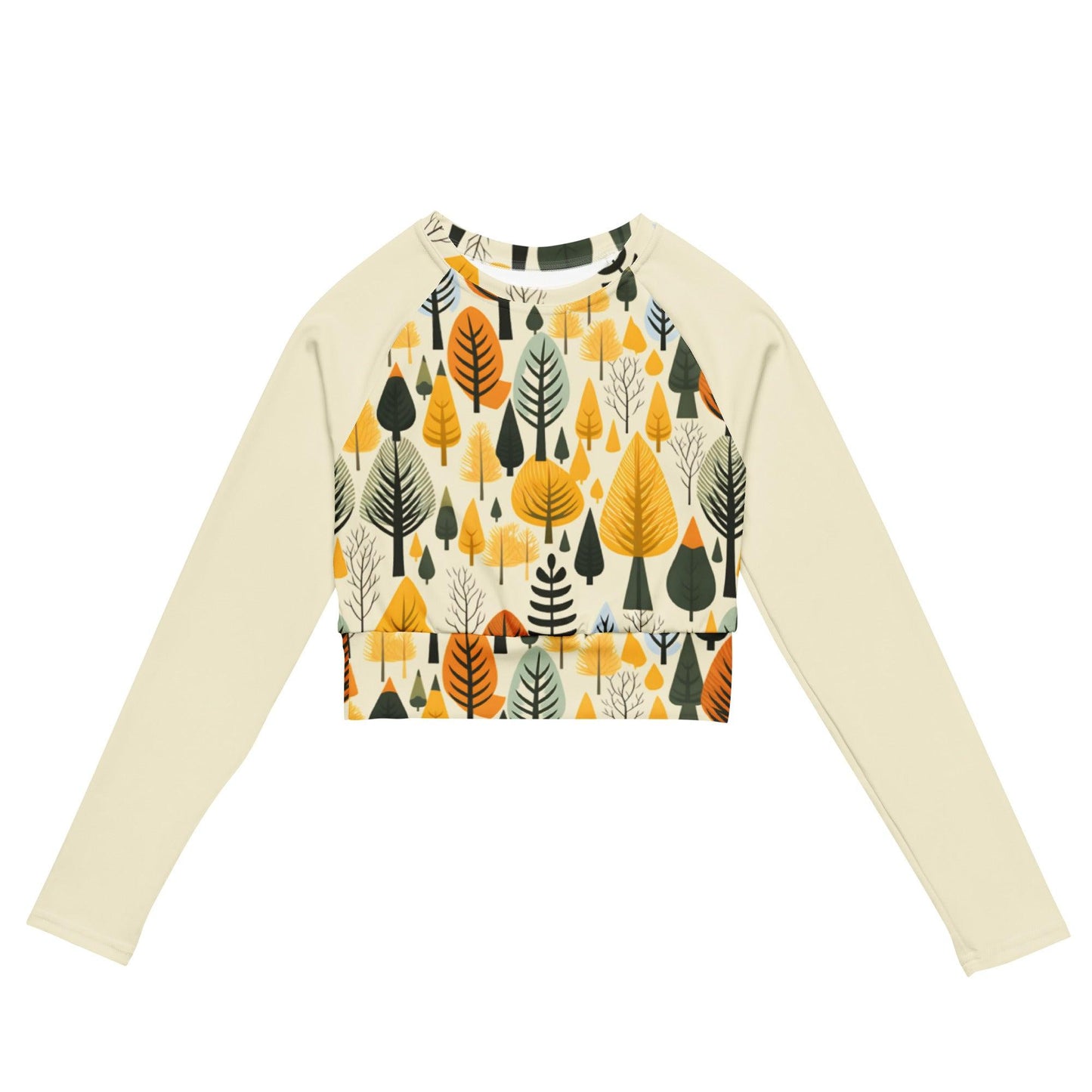 Autumn Trees Long Sleeve Crop Top - Wander Trails