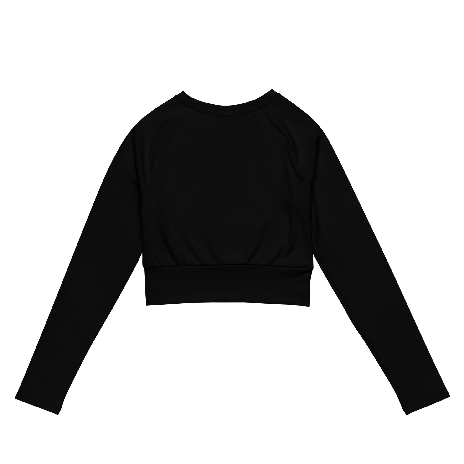 Black Long Sleeve Crop Top - Wander Trails