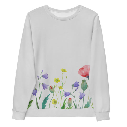 Blissful Blossoms Floral Sweatshirt - Wander Trails