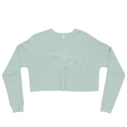 Butterfly Flow Cropped Fleece Sweatshirt - Wander Trails