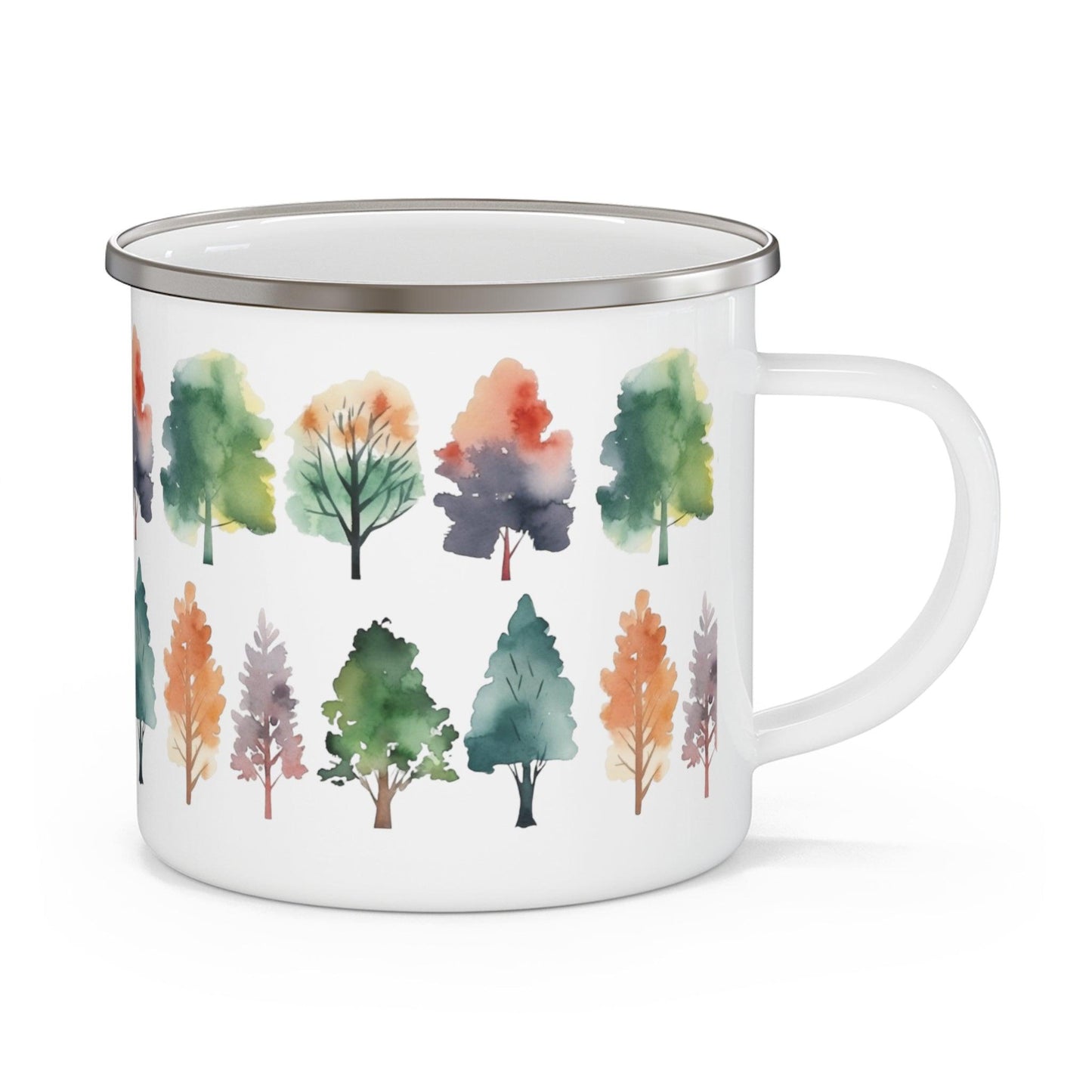 Fall Trees Watercolor Camping Mug - Wander Trails