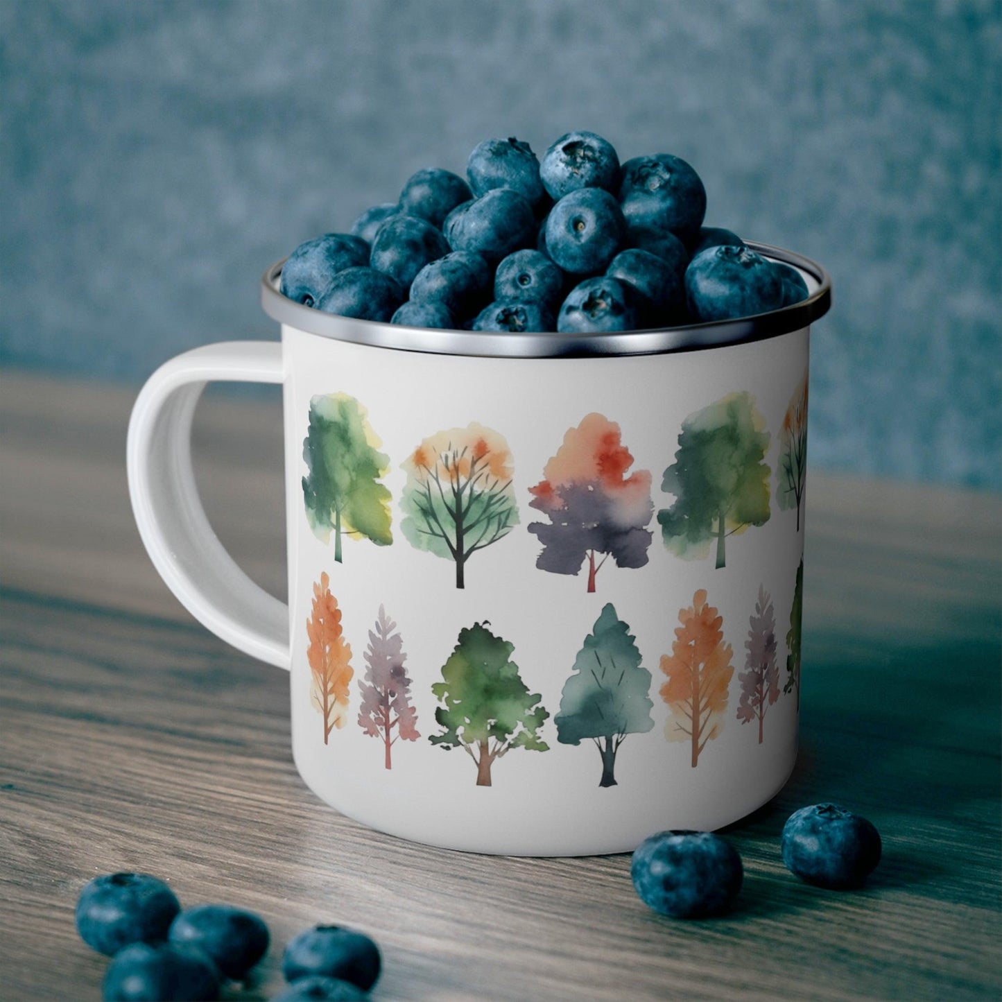 Fall Trees Watercolor Camping Mug - Wander Trails