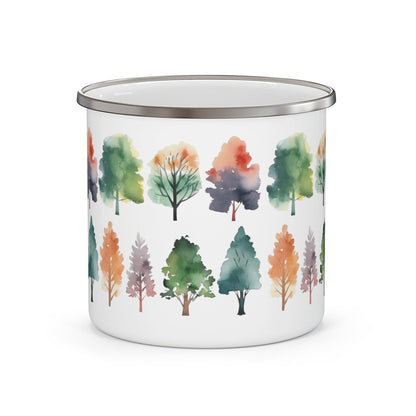 Fall Trees Watercolor Camping Mug - Wander Trails