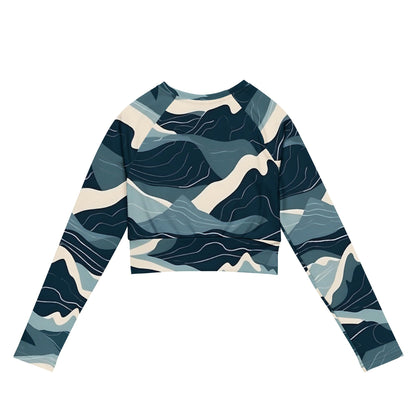 Glacier Flow Long Sleeve Crop Top - Wander Trails