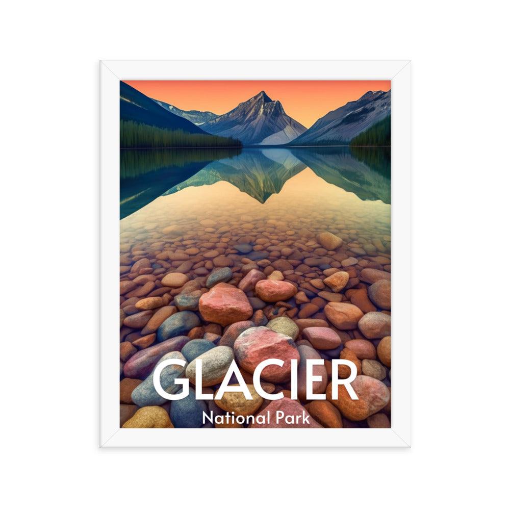 Glacier National Park Framed poster - Wander Trails