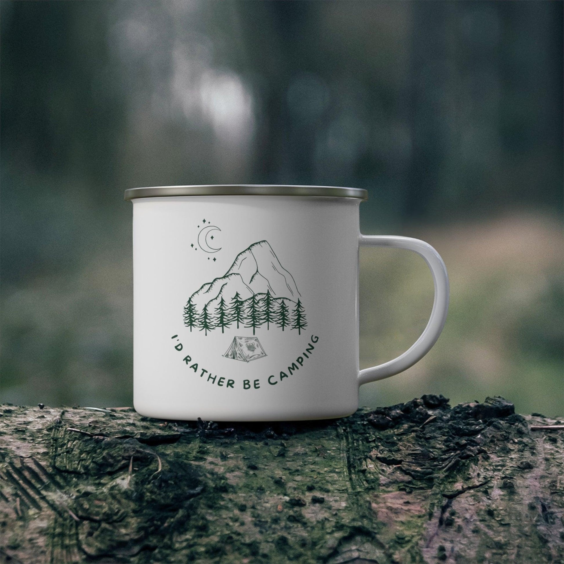 I'd rather be Camping Enamel Camping Mug - Wander Trails