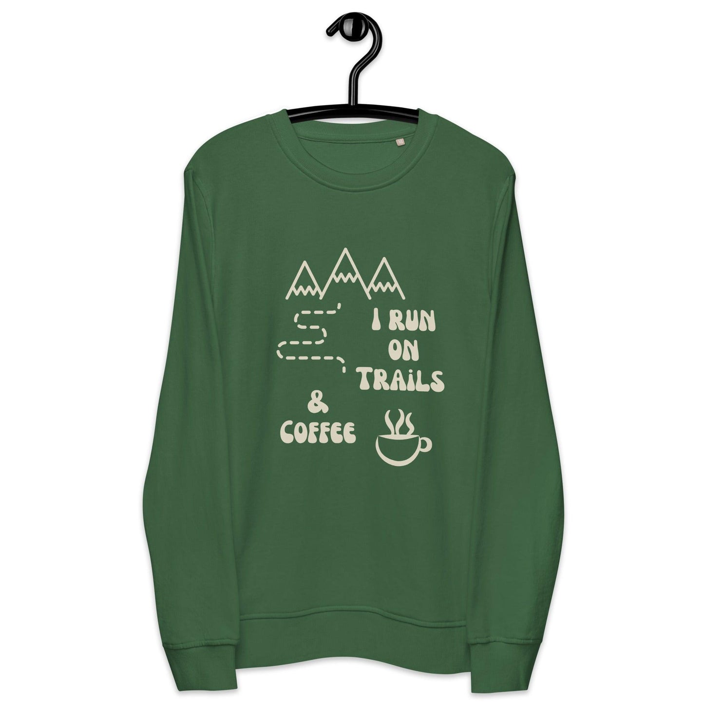 I Run on Trails & Coffee Unisex organic sweatshirt - Wander Trails