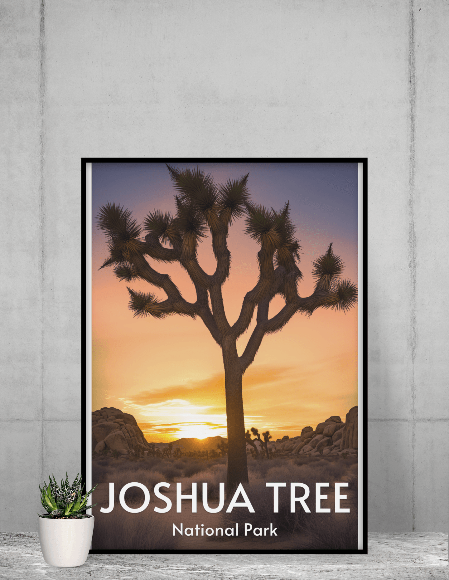 Joshua Tree Poster, desert tree