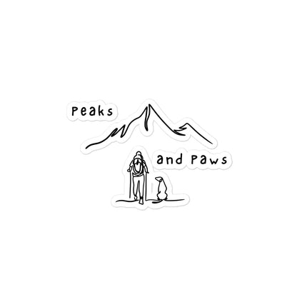 Peaks and Paws stickers