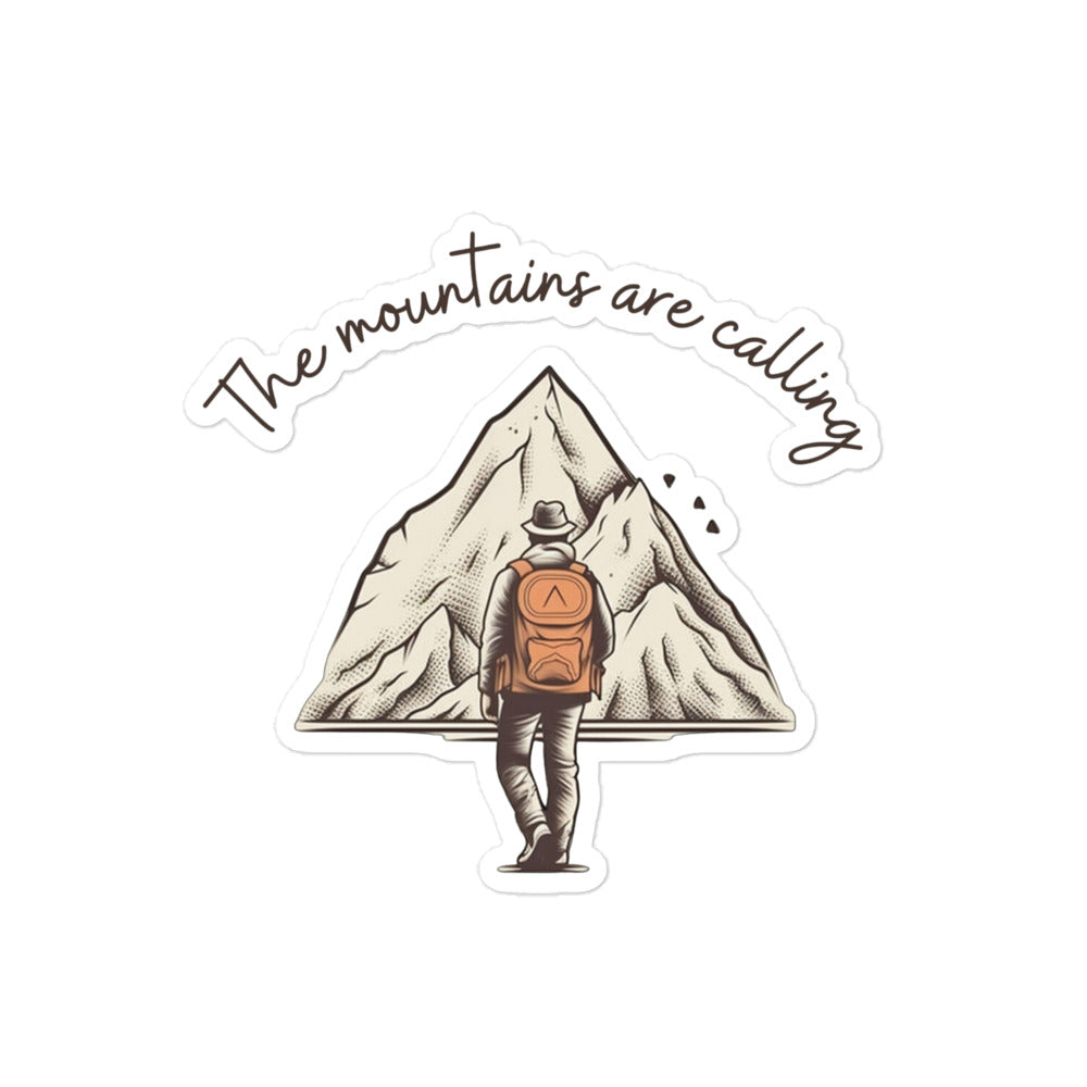 The Mountains are calling sticker