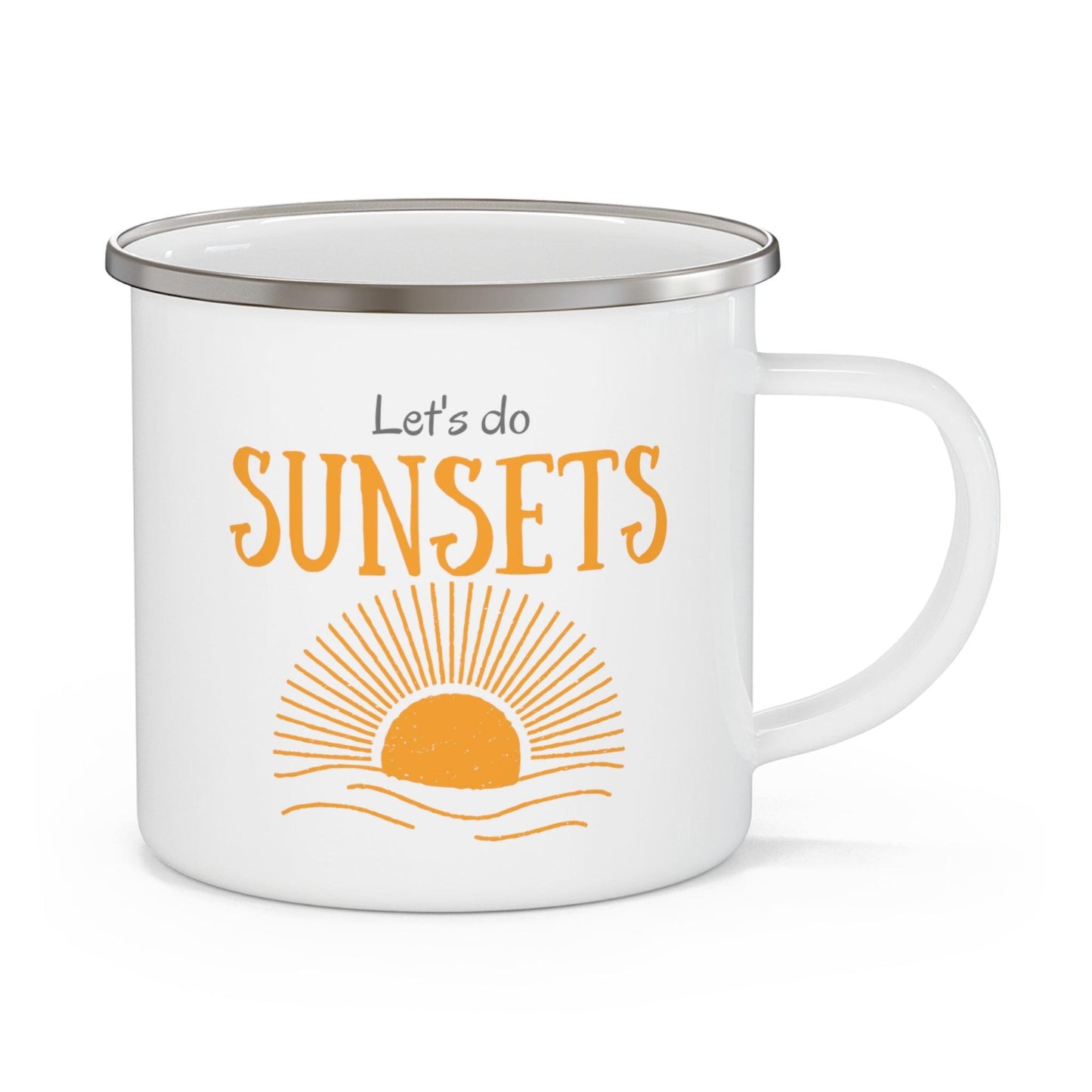 Let's do Sunsets Enamel Camping Mug - Wander Trails