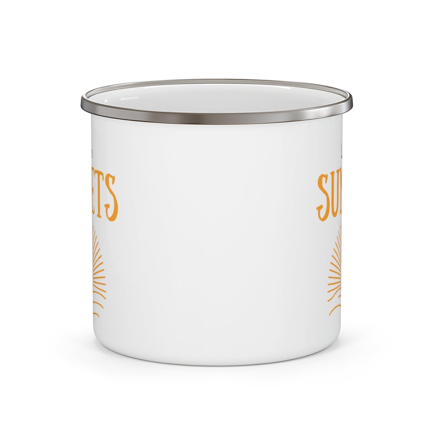 Let's do Sunsets Enamel Camping Mug - Wander Trails