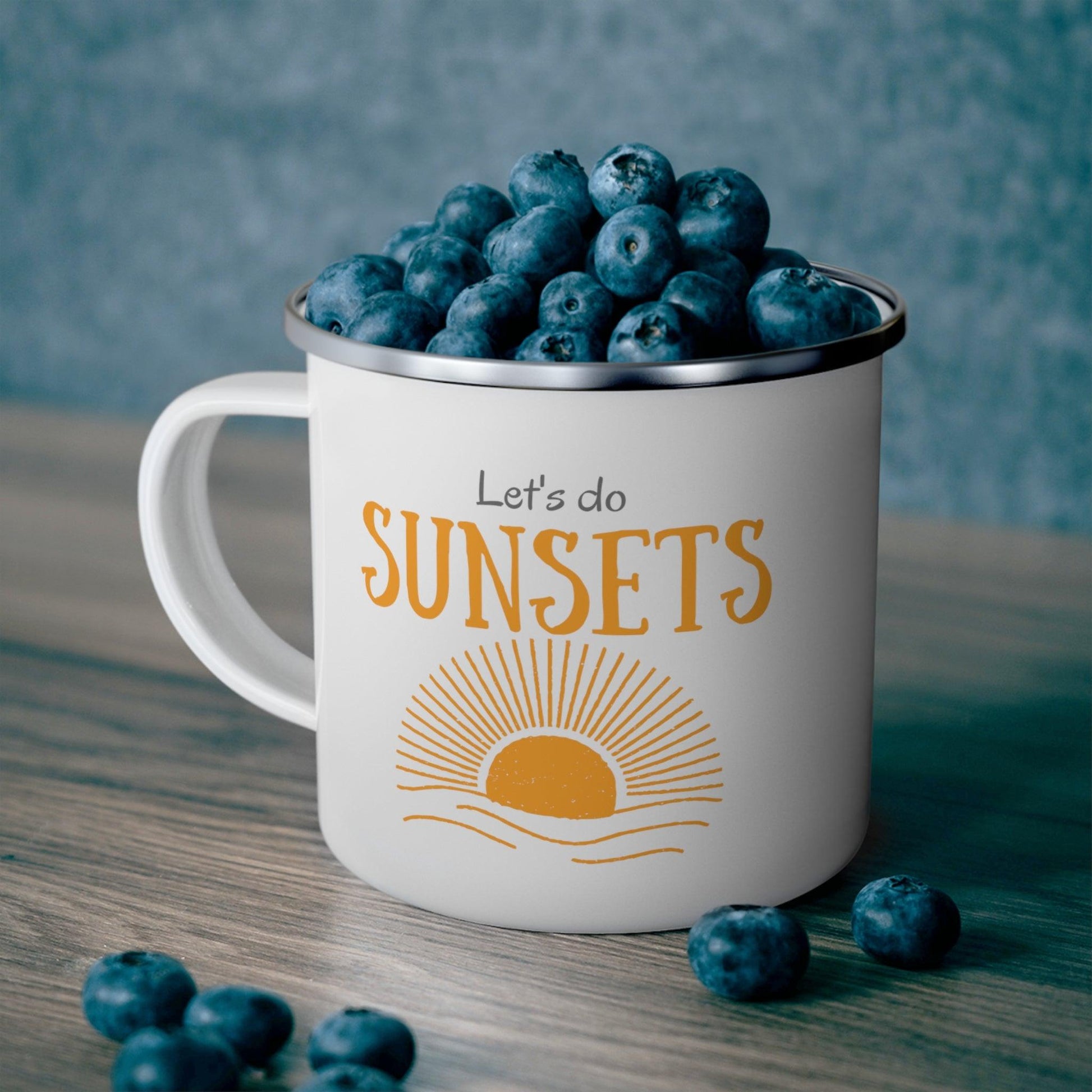 Let's do Sunsets Enamel Camping Mug - Wander Trails