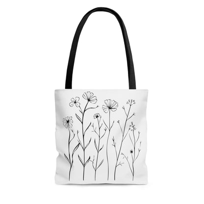 Minimalist Flowers Tote Bag - Wander Trails