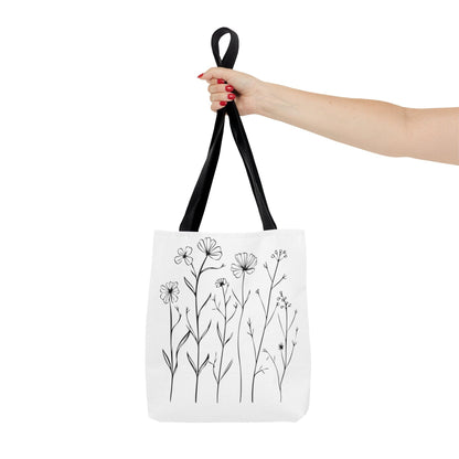 Minimalist Flowers Tote Bag - Wander Trails