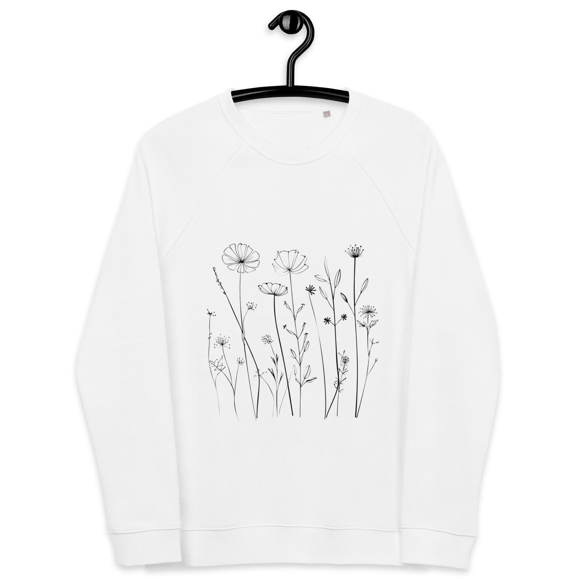 Minimalist Flowers Unisex organic sweatshirt - Wander Trails