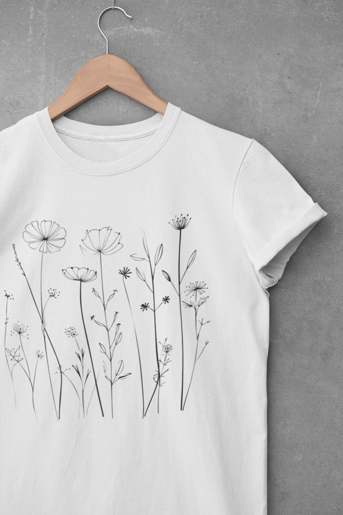 Minimalist Flowers Unisex T-shirt - Wander Trails