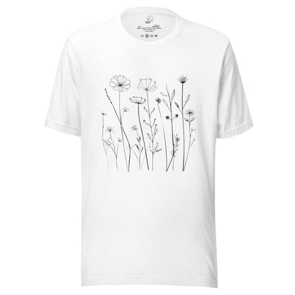 Minimalist Flowers Unisex T-shirt - Wander Trails