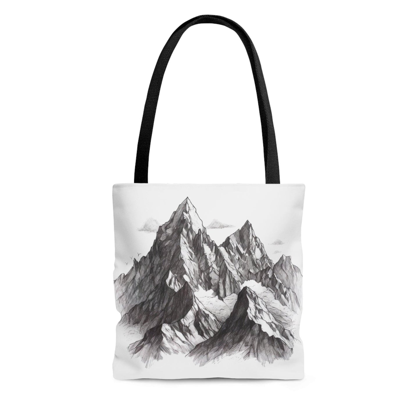 Mountain Range Pencil Art Tote Bag - Wander Trails