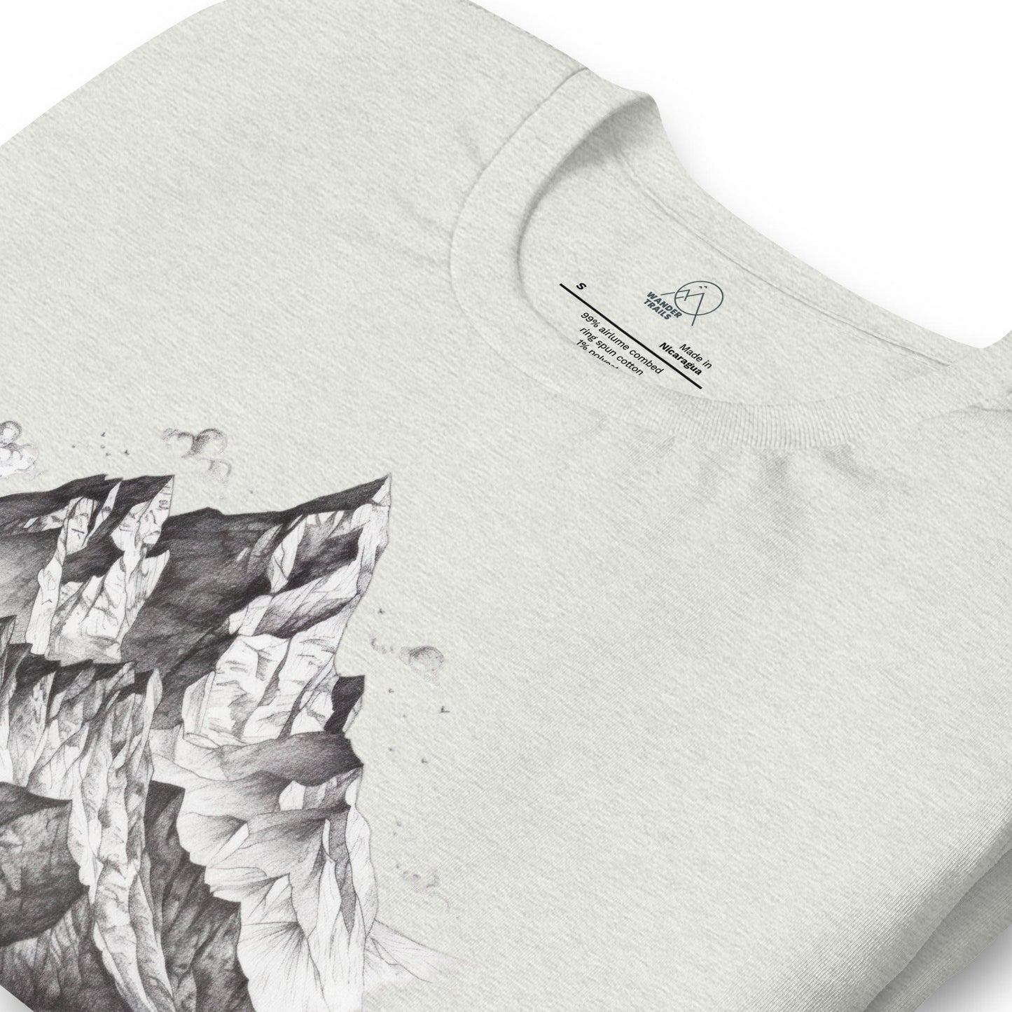 Mountain Range Pencil Art Unisex T-shirt - Wander Trails