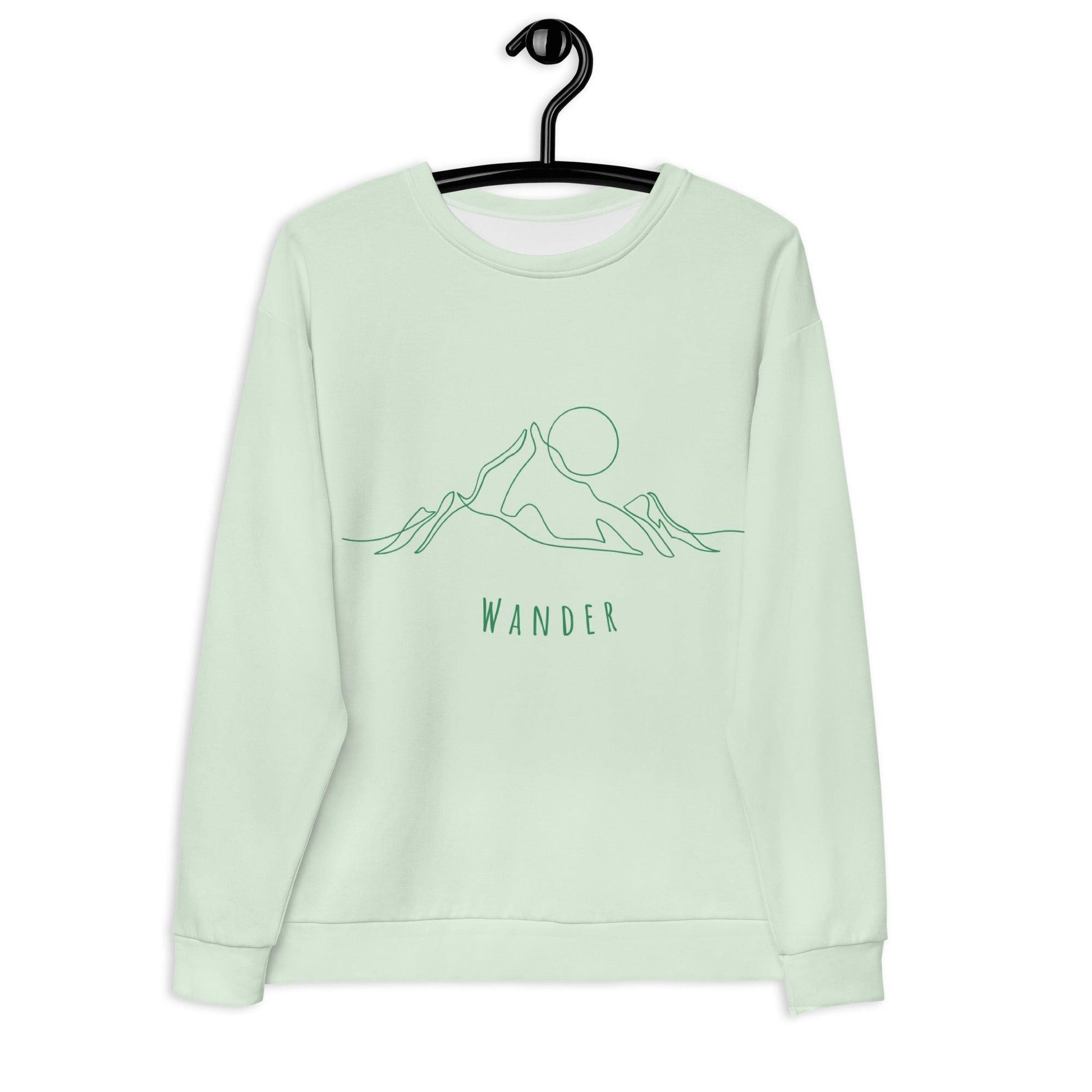 Mountain Wanderer Unisex Sweatshirt - Green - Wander Trails