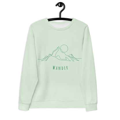 Mountain Wanderer Unisex Sweatshirt - Green - Wander Trails