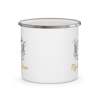 My Happy Place Enamel Camping Mug - Wander Trails