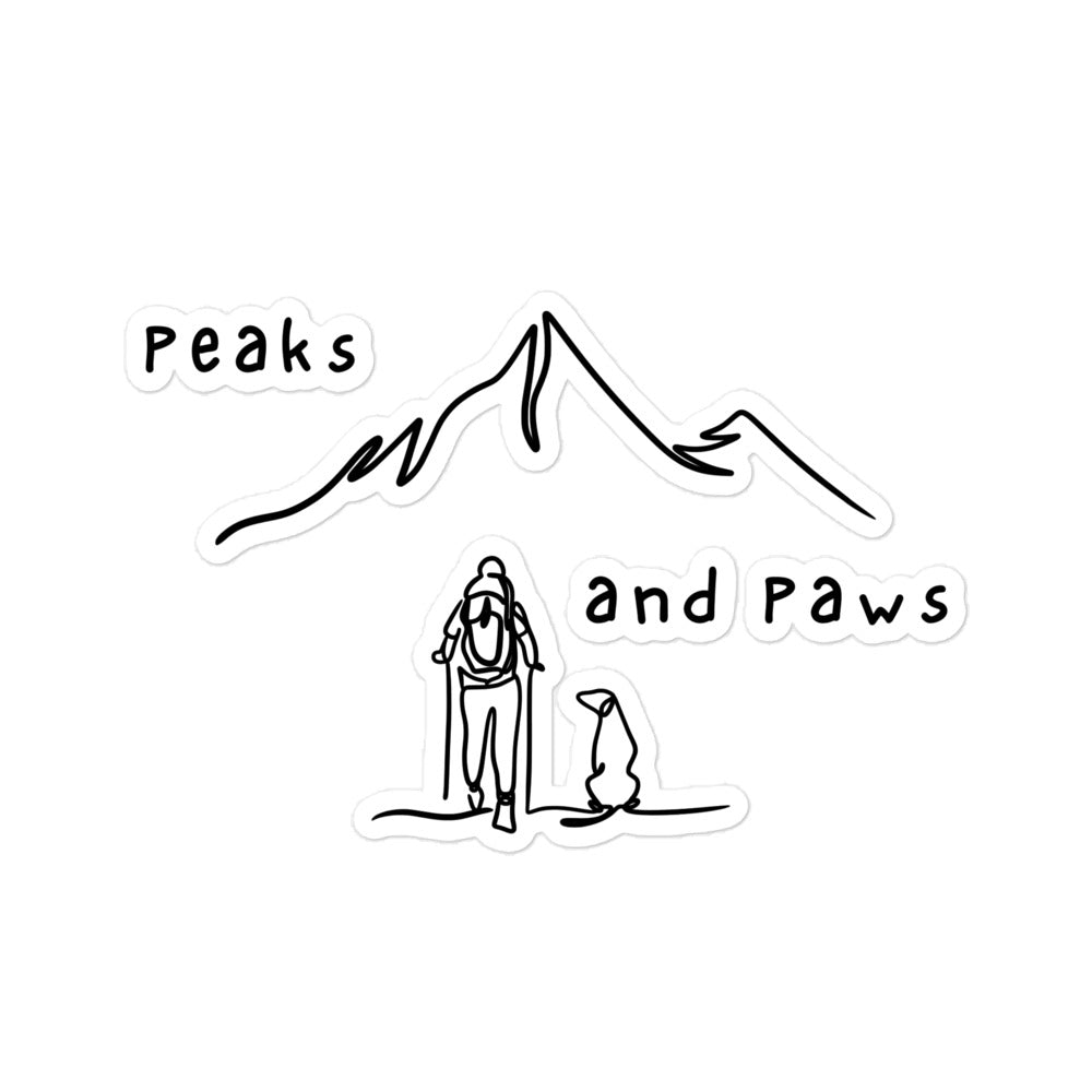 Peaks and Paws stickers - Wander Trails