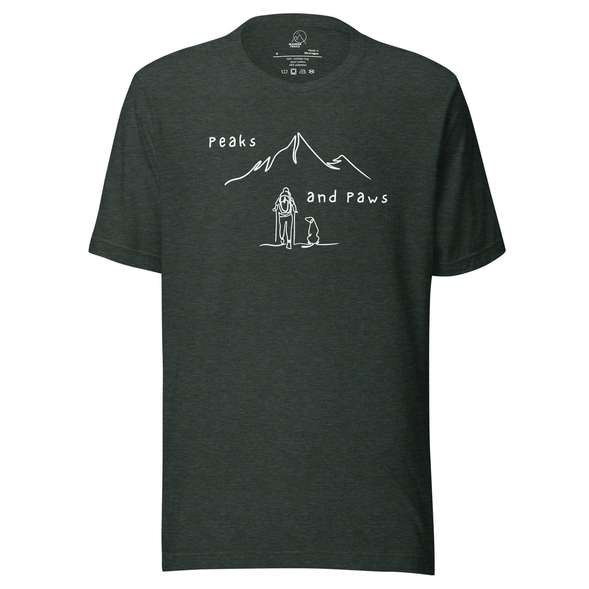 Peaks and Paws Unisex t-shirt - Wander Trails