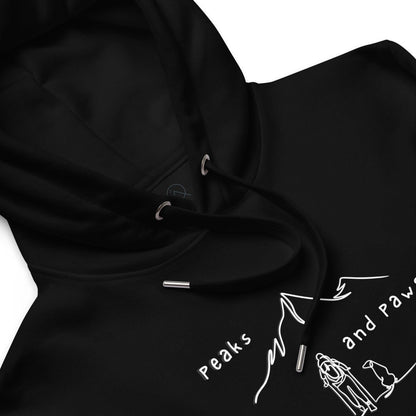 Peaks and Paws Premium eco hoodie - Black - Wander Trails